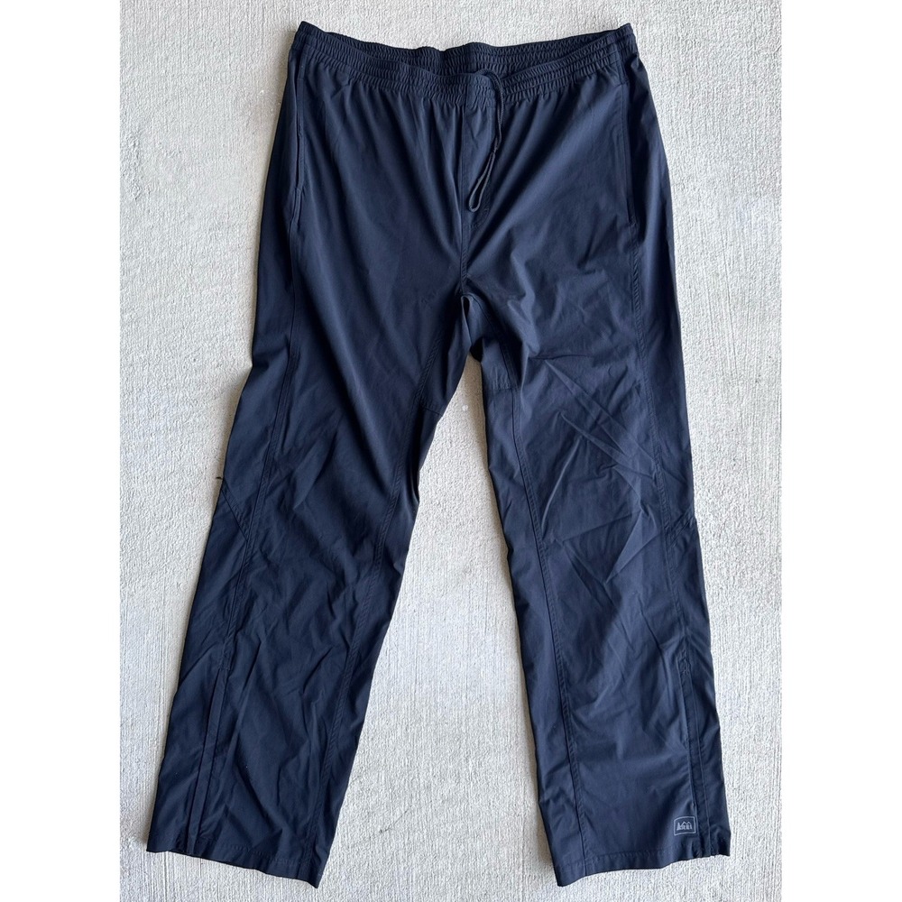 REI Co-op Hiking Pants Mens L Black Pullon Performance Outdoors Trail Adjustable